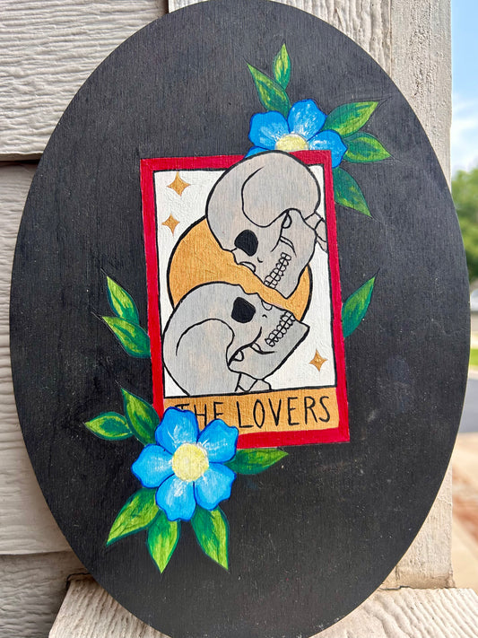 The Lovers Tarot Wood Board